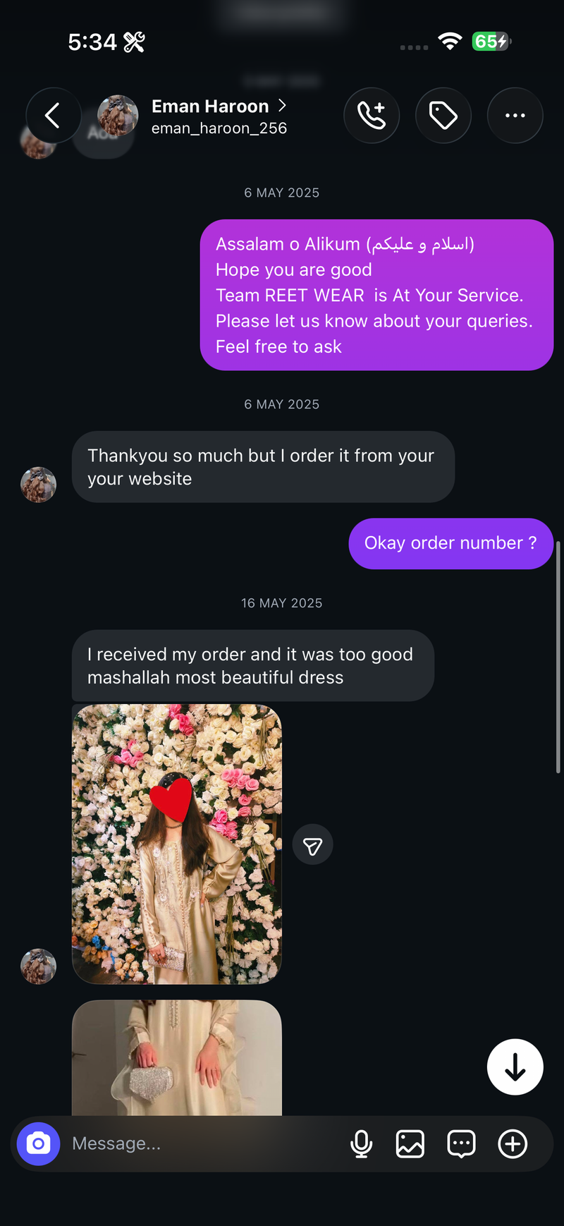 Customer review