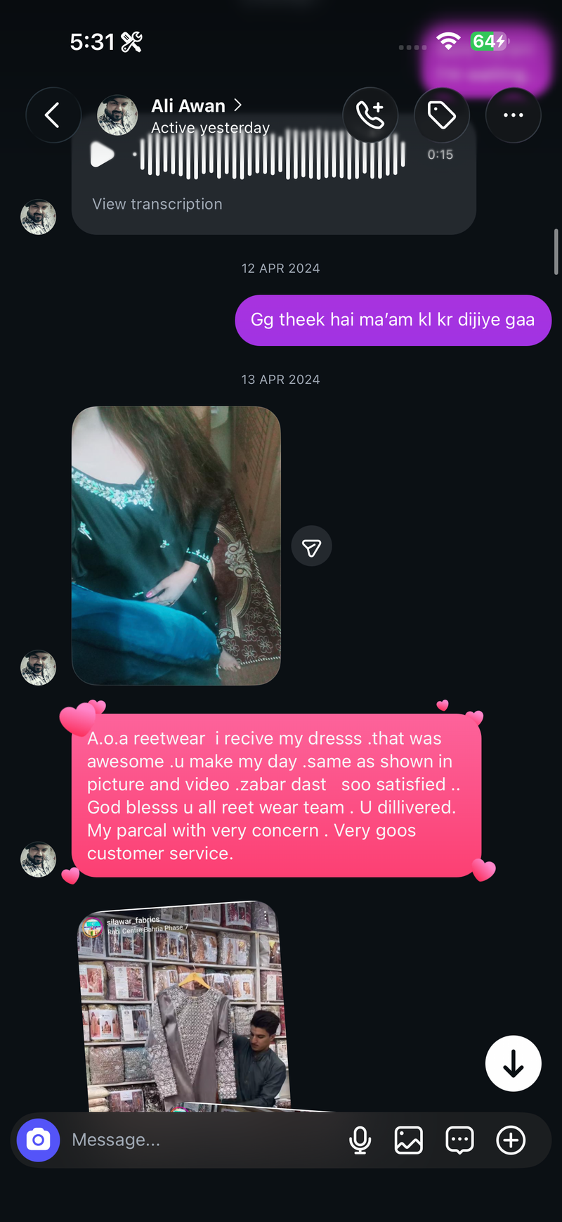Customer review