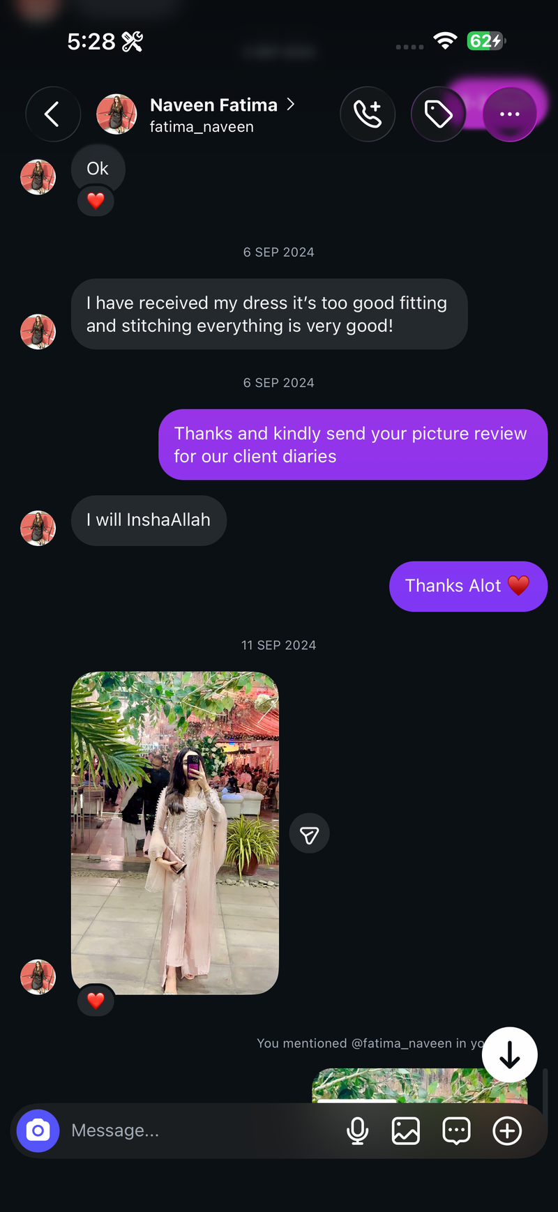 Customer review