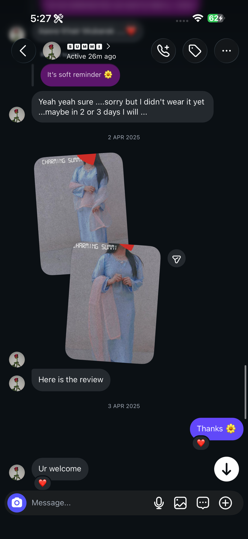 Customer review