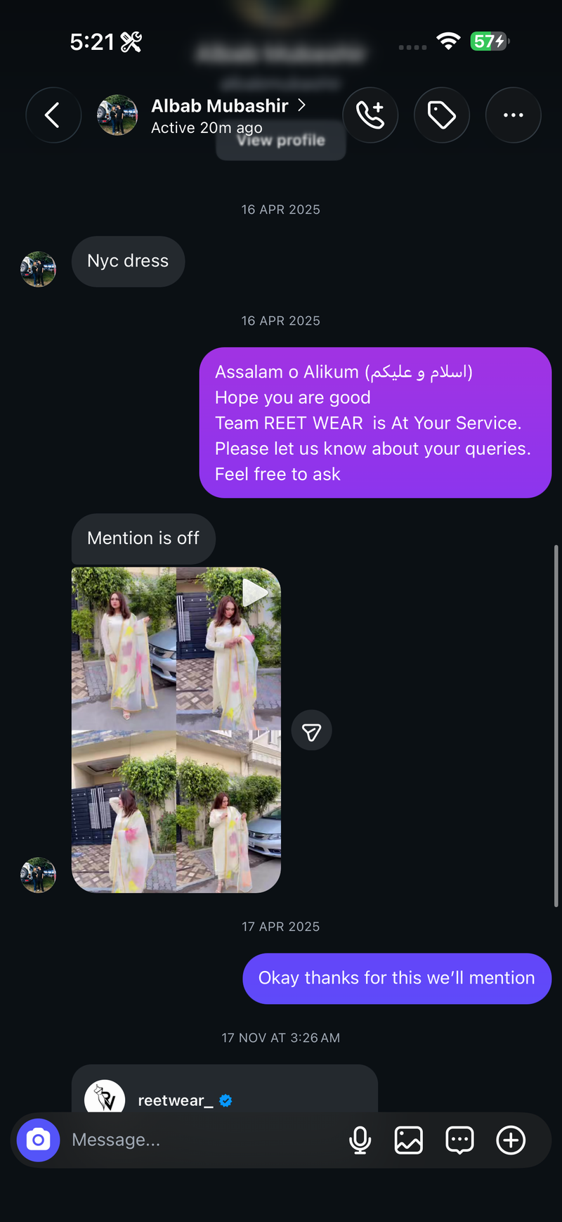 Customer review