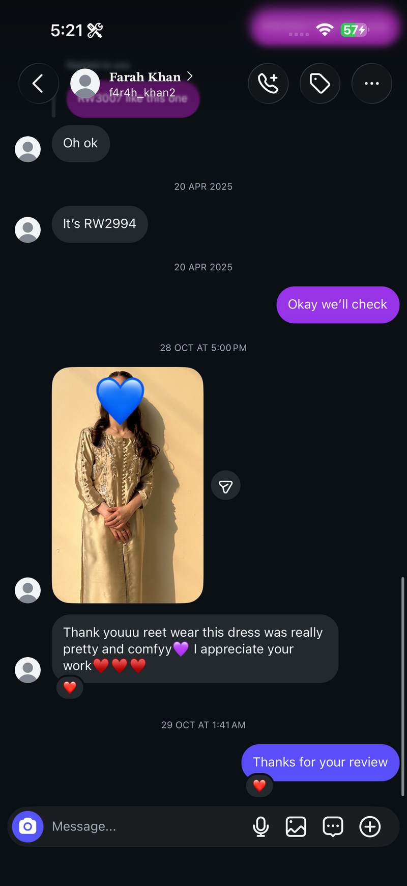 Customer review