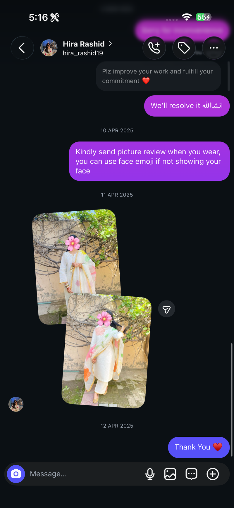 Customer review