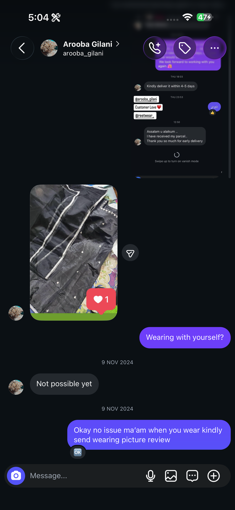 Customer review