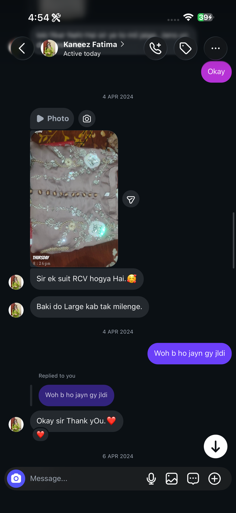 Customer review